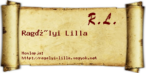 Ragályi Lilla névjegykártya